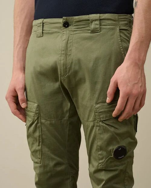 Pantalon cargo CP COMPANY Stretch Sateen Agave Green