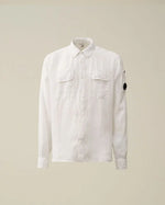 Chemise CP COMPANY Linen Pocket Gauze White