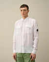 Chemise CP COMPANY Linen Pocket Gauze White