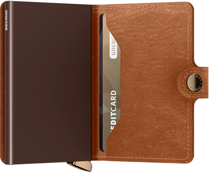 Porte cartes SECRID Miniwallet Emboss Cognac