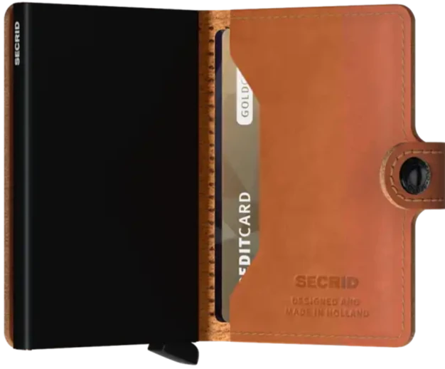 Porte cartes SECRID Miniwallet Perforated Cognac